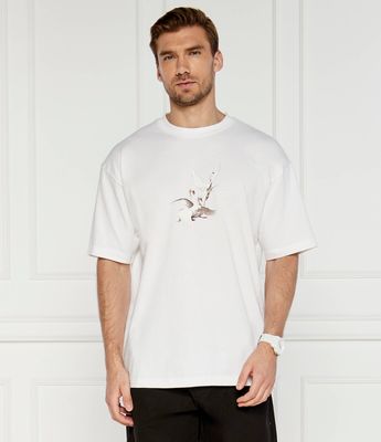 T-shirt męski w stylu młodzieżowym HUGO ze sklepu: Gomez Fashion Store w kategorii: T-shirty męskie - zdjęcie 874714-BD9-10338_BU244M000100100