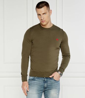 Sweter męski casual HUGO ze sklepu: Gomez Fashion Store w kategorii: Swetry męskie - zdjęcie 874714-BD9-10338_BU244M000106257