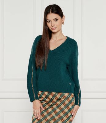 Marc Cain - Sweter damski na zimę ze sklepu: Gomez Fashion Store w kategorii: Swetry damskie - zdjęcie 874714-BD9-10338_CR244W000034559
