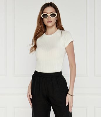 Bluzka damska wiosenna Samsøe Samsøe ze sklepu: Gomez Fashion Store w kategorii: Bluzki damskie - zdjęcie 874714-BD9-10338_SS244W000008020