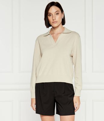Sweter damski casual Samsøe Samsøe ze sklepu: Gomez Fashion Store w kategorii: Swetry damskie - zdjęcie 874714-BD9-10338_SS244W000010051