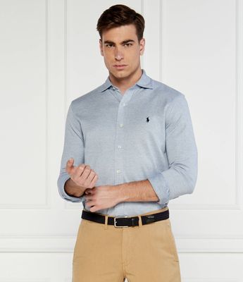 Koszula męska wiosenna z klasycznym kołnierzykiem Polo Ralph Lauren ze sklepu: Gomez Fashion Store w kategorii: Koszule męskie - zdjęcie 874714-BD9-10338_PR244M000014ZY7