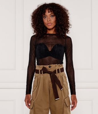 Bluzka damska elegancka Pinko ze sklepu: Gomez Fashion Store w kategorii: Bluzki damskie - zdjęcie 874714-BD9-10338_PI244W000052099