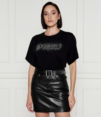 Bluzka damska na wiosnę młodzieżowa Pinko ze sklepu: Gomez Fashion Store w kategorii: Bluzki damskie - zdjęcie 874714-BD9-10338_PI244W000201099