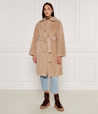 Płaszcz damski casual Pinko ze sklepu: Gomez Fashion Store w kategorii: Płaszcze damskie - zdjęcie 874714-BD9-10338_PI244W000255699