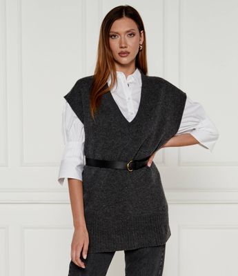 Sweter damski casualowy Pinko ze sklepu: Gomez Fashion Store w kategorii: Swetry damskie - zdjęcie 874714-BD9-10338_PI244W000282376