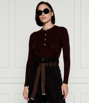 Sweter damski casualowy zimowy Pinko ze sklepu: Gomez Fashion Store w kategorii: Swetry damskie - zdjęcie 874714-BD9-10338_PI244W000303768
