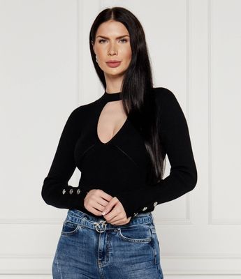 Sweter damski casual Pinko ze sklepu: Gomez Fashion Store w kategorii: Swetry damskie - zdjęcie 874714-BD9-10338_PI244W000304099
