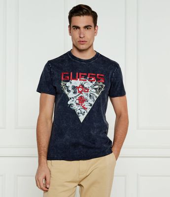 Guess - T-shirt męski wiosenny ze sklepu: Gomez Fashion Store w kategorii: T-shirty męskie - zdjęcie 874714-BD9-10338_GJ244M000012I78