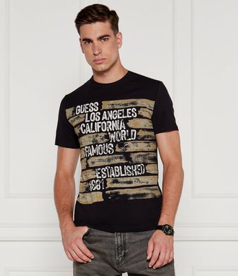 Guess - T-shirt męski w stylu młodzieżowym ze sklepu: Gomez Fashion Store w kategorii: T-shirty męskie - zdjęcie 874714-BD9-10338_GJ244M000028058