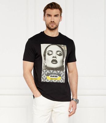 T-shirt męski w stylu młodzieżowym na wiosnę Guess ze sklepu: Gomez Fashion Store w kategorii: T-shirty męskie - zdjęcie 874714-BD9-10338_GJ244M000033058