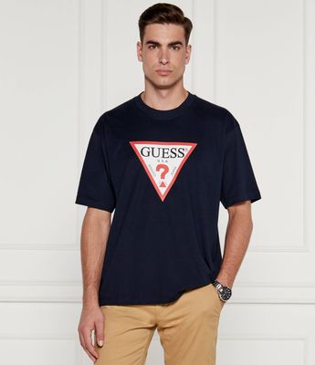 T-shirt męski w stylu młodzieżowym Guess Jeans ze sklepu: Gomez Fashion Store w kategorii: T-shirty męskie - zdjęcie 874714-BD9-10338_GE244M000009Q74