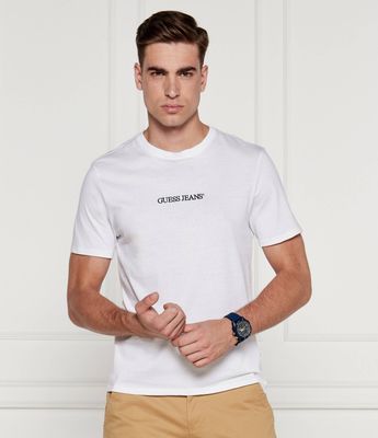 T-shirt męski w stylu młodzieżowym Guess Jeans ze sklepu: Gomez Fashion Store w kategorii: T-shirty męskie - zdjęcie 874714-BD9-10338_GE244M000012F11