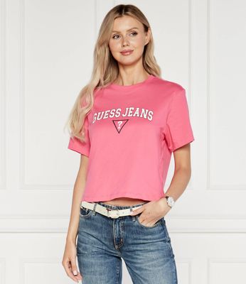 Bluzka damska na wiosnę młodzieżowa Guess Jeans ze sklepu: Gomez Fashion Store w kategorii: Bluzki damskie - zdjęcie 874714-BD9-10338_GE244W000013Q79
