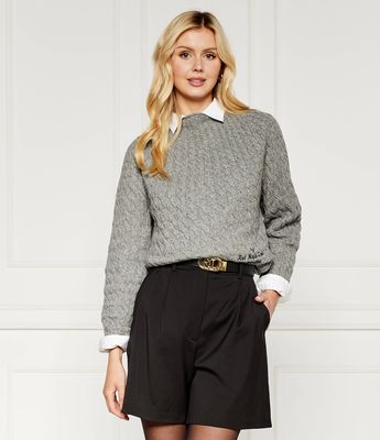 Tommy Hilfiger - Sweter damski na zimę ze sklepu: Gomez Fashion Store w kategorii: Swetry damskie - zdjęcie 874714-BD9-10338_TH244W000059J89