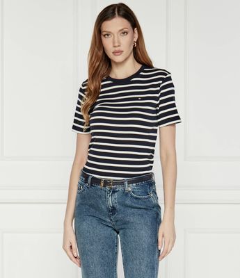 Bluzka damska na wiosnę Tommy Hilfiger ze sklepu: Gomez Fashion Store w kategorii: Bluzki damskie - zdjęcie 874714-BD9-10338_TH244W000067G55