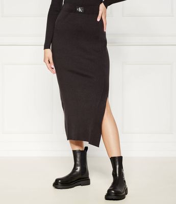 Calvin Klein Jeans - Spódnica wiosenna elegancka ze sklepu: Gomez Fashion Store w kategorii: Spódnice - zdjęcie 874714-BD9-10338_CJ244W000072A81