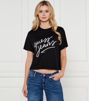 Bluzka damska na wiosnę Guess Jeans ze sklepu: Gomez Fashion Store w kategorii: Bluzki damskie - zdjęcie 874714-BD9-10338_GE245W000006058