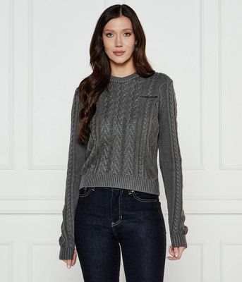 Sweter damski na zimę Guess Jeans ze sklepu: Gomez Fashion Store w kategorii: Swetry damskie - zdjęcie 874714-BD9-10338_GE245W000017Q87