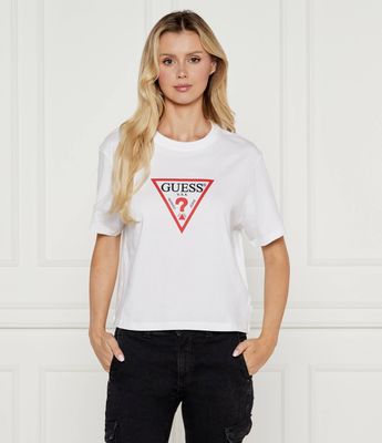 Bluzka damska młodzieżowa Guess Jeans ze sklepu: Gomez Fashion Store w kategorii: Bluzki damskie - zdjęcie 874714-BD9-10338_GE245W000026F11