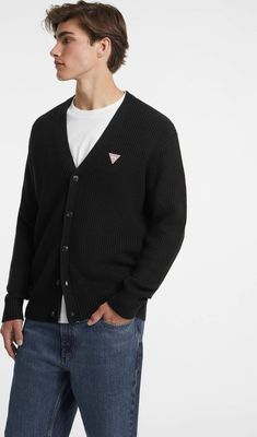 Guess Jeans - Sweter męski ze sklepu: Gomez Fashion Store w kategorii: Swetry męskie - zdjęcie 874714-BD9-10338_GE245M000018058