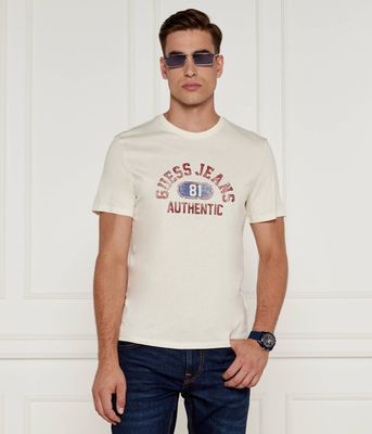 T-shirt męski na wiosnę Guess Jeans ze sklepu: Gomez Fashion Store w kategorii: T-shirty męskie - zdjęcie 874714-BD9-10338_GE245M000003Q86