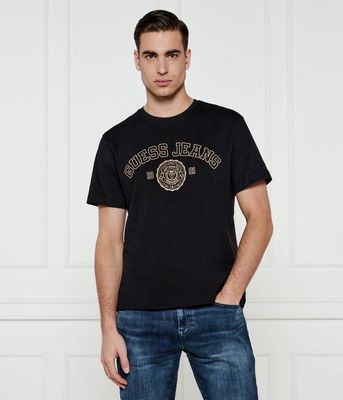 Guess Jeans - T-shirt męski w stylu młodzieżowym ze sklepu: Gomez Fashion Store w kategorii: T-shirty męskie - zdjęcie 874714-BD9-10338_GE245M000030058
