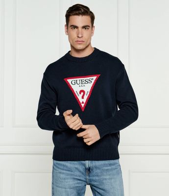 Sweter męski na zimę Guess Jeans ze sklepu: Gomez Fashion Store w kategorii: Swetry męskie - zdjęcie 874714-BD9-10338_GE245M000016Q74