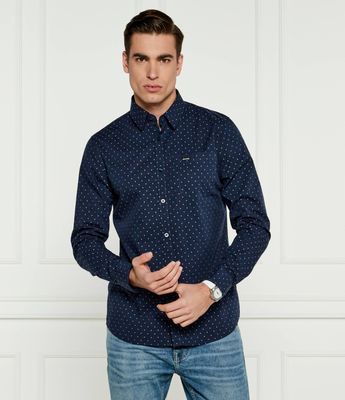 Koszula męska z kołnierzykiem button down Guess ze sklepu: Gomez Fashion Store w kategorii: Koszule męskie - zdjęcie 874714-BD9-10338_GJ245M000008Q26