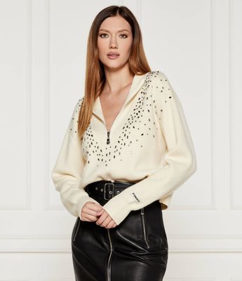 Sweter damski na zimę Pinko ze sklepu: Gomez Fashion Store w kategorii: Swetry damskie - zdjęcie 874714-BD9-10338_PI245W000083542