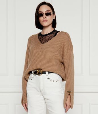 Sweter damski Pinko ze sklepu: Gomez Fashion Store w kategorii: Swetry damskie - zdjęcie 874714-BD9-10338_PI245W000091992