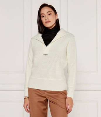 Sweter damski na zimę Pinko ze sklepu: Gomez Fashion Store w kategorii: Swetry damskie - zdjęcie 874714-BD9-10338_PI245W000093542