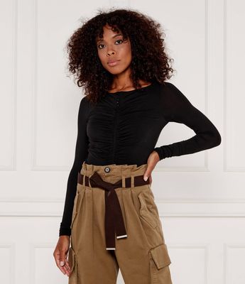 Bluzka damska casual na wiosnę Pinko ze sklepu: Gomez Fashion Store w kategorii: Bluzki damskie - zdjęcie 874714-BD9-10338_PI245W000117099