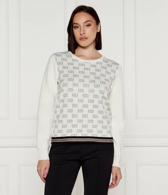 Sweter damski na zimę Liu Jo Sport ze sklepu: Gomez Fashion Store w kategorii: Swetry damskie - zdjęcie 874714-BD9-10338_LS244W000080428