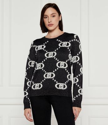 Sweter damski casual Liu Jo Sport ze sklepu: Gomez Fashion Store w kategorii: Swetry damskie - zdjęcie 874714-BD9-10338_LS244W000081425