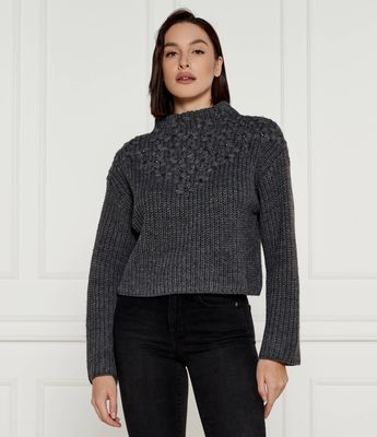 Sweter damski zimowy Liu Jo ze sklepu: Gomez Fashion Store w kategorii: Swetry damskie - zdjęcie 874714-BD9-10338_LC244W000065247