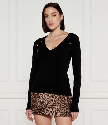 Sweter damski na zimę Liu Jo ze sklepu: Gomez Fashion Store w kategorii: Swetry damskie - zdjęcie 874714-BD9-10338_LJ245W000093222