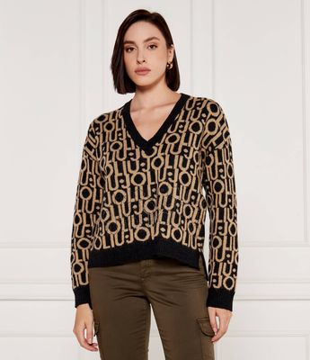 Sweter damski casual Liu Jo ze sklepu: Gomez Fashion Store w kategorii: Swetry damskie - zdjęcie 874714-BD9-10338_LJ245W000117U58