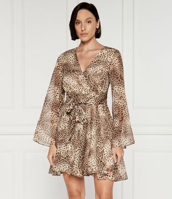 Guess - Sukienka kopertowa ze sklepu: Gomez Fashion Store w kategorii: Sukienki - zdjęcie 874714-BD9-10338_GJ244W000003Q09