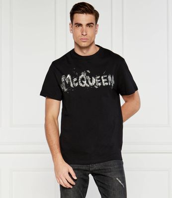 T-shirt męski na wiosnę Alexander McQueen ze sklepu: Gomez Fashion Store w kategorii: T-shirty męskie - zdjęcie 874714-BD9-10338_AQ244M000010144