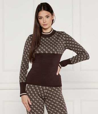 Sweter damski casual Guess ze sklepu: Gomez Fashion Store w kategorii: Swetry damskie - zdjęcie 874714-BD9-10338_GJ245W000013Q35