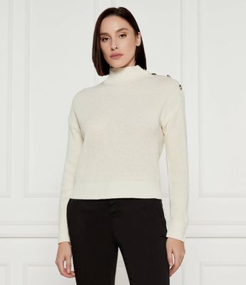 Sweter damski na zimę casualowy Guess ze sklepu: Gomez Fashion Store w kategorii: Swetry damskie - zdjęcie 874714-BD9-10338_GJ245W000038H47