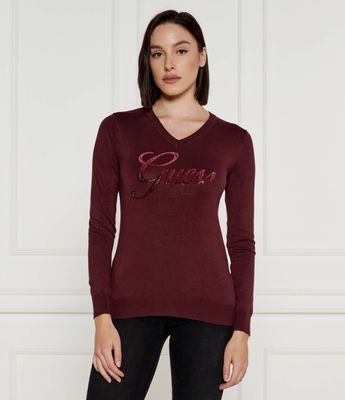 Sweter damski na zimę casual Guess ze sklepu: Gomez Fashion Store w kategorii: Swetry damskie - zdjęcie 874714-BD9-10338_GJ245W000043Q38