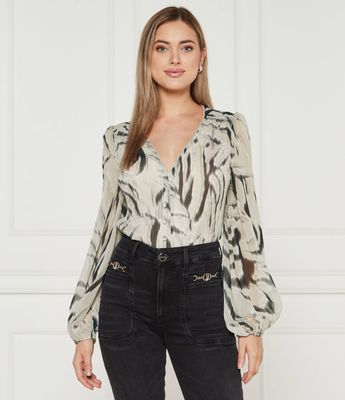 Bluzka damska elegancka Guess ze sklepu: Gomez Fashion Store w kategorii: Bluzki damskie - zdjęcie 874714-BD9-10338_GJ245W000109Q34
