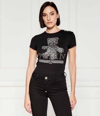 Bluzka damska Philipp Plein ze sklepu: Gomez Fashion Store w kategorii: Bluzki damskie - zdjęcie 874714-BD9-10338_PN244W000004002