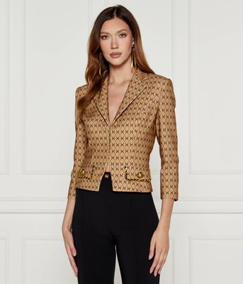 Marynarka na jesień Elisabetta Franchi ze sklepu: Gomez Fashion Store w kategorii: Marynarki damskie - zdjęcie 874714-BD9-10338_EF244W000100190
