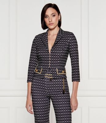 Marynarka elegancki Elisabetta Franchi ze sklepu: Gomez Fashion Store w kategorii: Marynarki damskie - zdjęcie 874714-BD9-10338_EF244W000100585