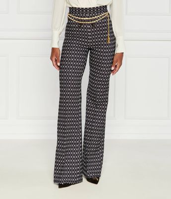 Spodnie damskie casual jesienne Elisabetta Franchi ze sklepu: Gomez Fashion Store w kategorii: Spodnie damskie - zdjęcie 874714-BD9-10338_EF244W000146585