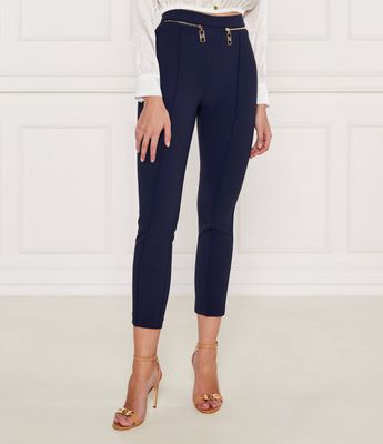 Spodnie damskie jesienne Elisabetta Franchi ze sklepu: Gomez Fashion Store w kategorii: Spodnie damskie - zdjęcie 874714-BD9-10338_EF244W000155018