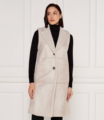 Kamizelka damska casual Marella ze sklepu: Gomez Fashion Store w kategorii: Kamizelki damskie - zdjęcie 874714-BD9-10338_MA244W000012002